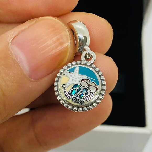 ✨🔥Pandora Ocean City Exclusive Dangle charm Sunglass, Sandal, Starfish charm - Picture 1 of 4
